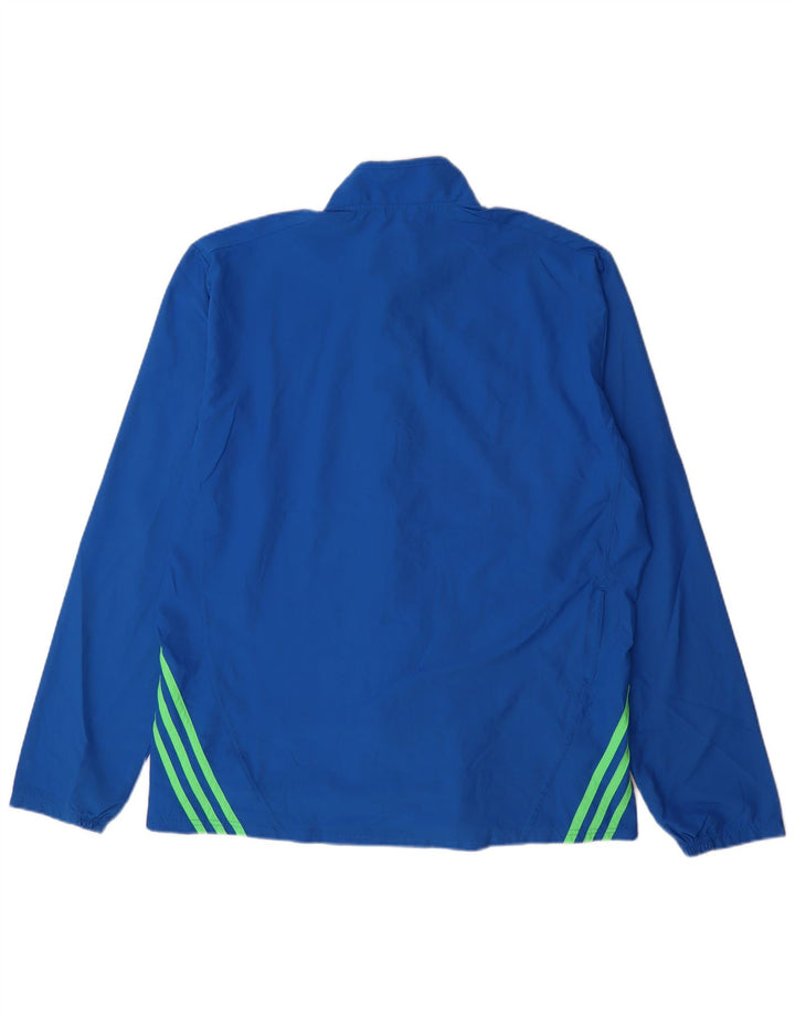 Adidas Mens Tracksuit Top Jacket XL Blue Polyester