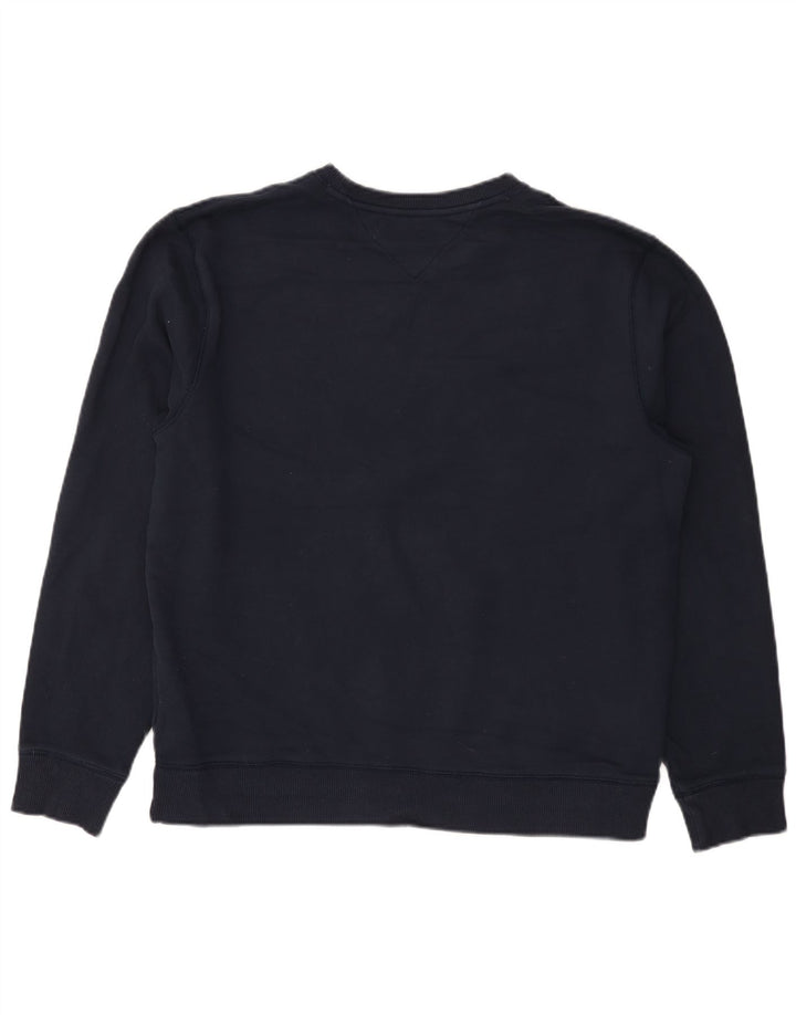 Tommy Hilfiger Mens Graphic Sweatshirt Jumper Large Navy Blue Cotton