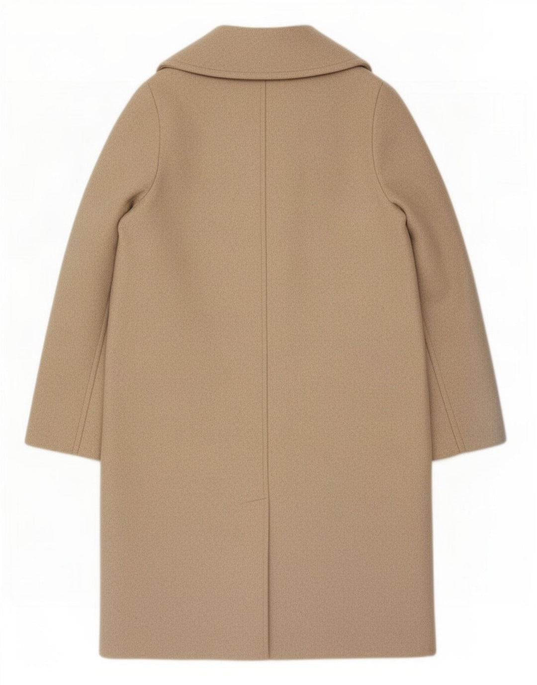 Zara Womens Open Overcoat UK 10 Small Beige Polyester
