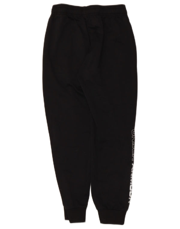 Under Armour Boys Graphic Tracksuit Trousers Joggers 7-8 Years Small Black