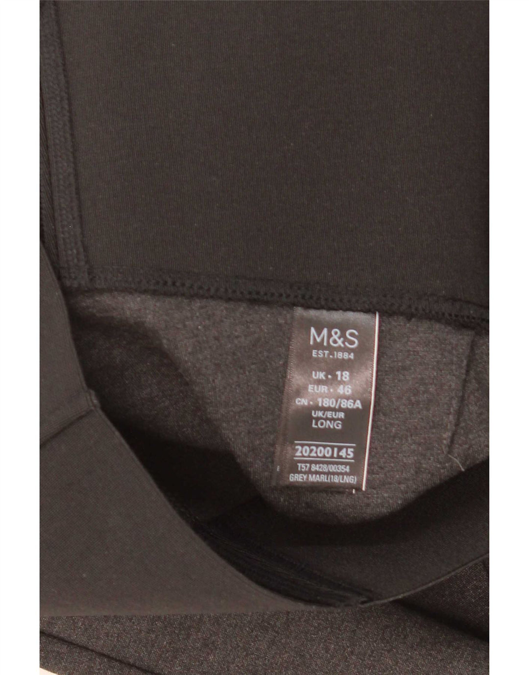 Marks & Spencer Womens Leggings UK 18 XL Grey Colourblock Viscose