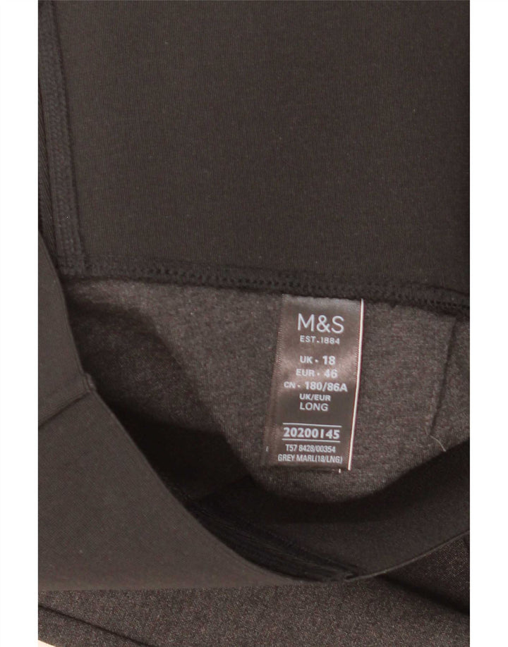 Marks & Spencer Womens Leggings UK 18 XL Grey Colourblock Viscose
