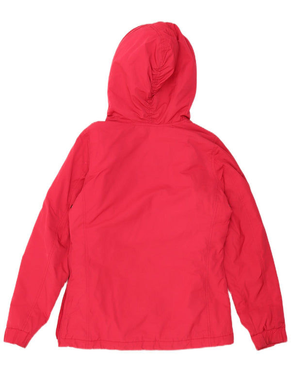 Napapijri Womens Oversized Graphic Hooded Anorak Jacket UK 10 Small Red
