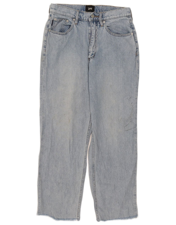 Lee Womens High Rise Loose Jeans US 9 Medium W30 L26 Blue Cotton