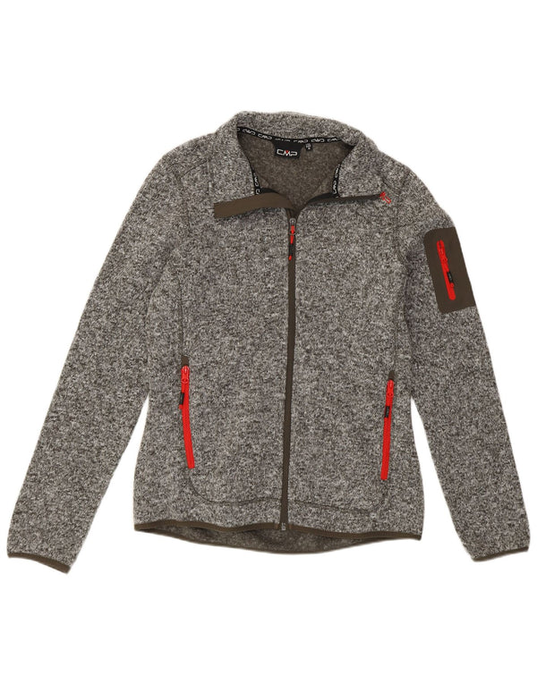 CMP Womens Tracksuit Top Jacket UK 14 Medium Grey Flecked Polyester