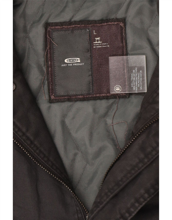 G-Star Mens Utility Jacket UK 40 Large Grey Cotton