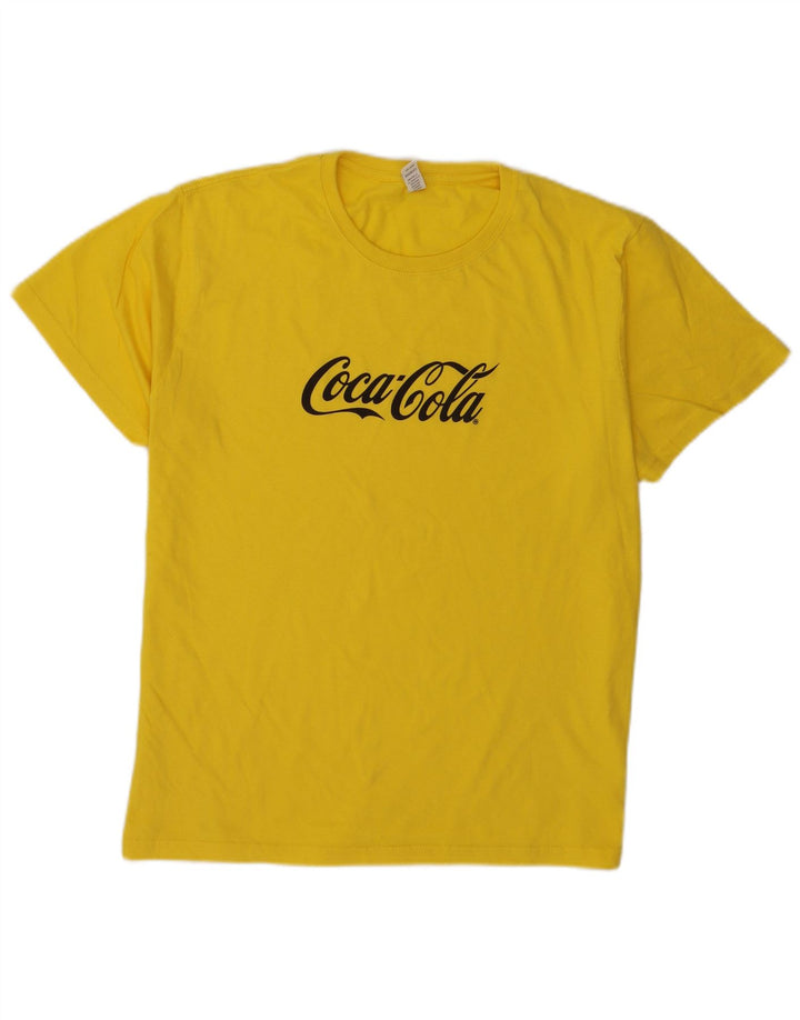 Roly Mens Graphic T-Shirt Top XL Yellow Cotton