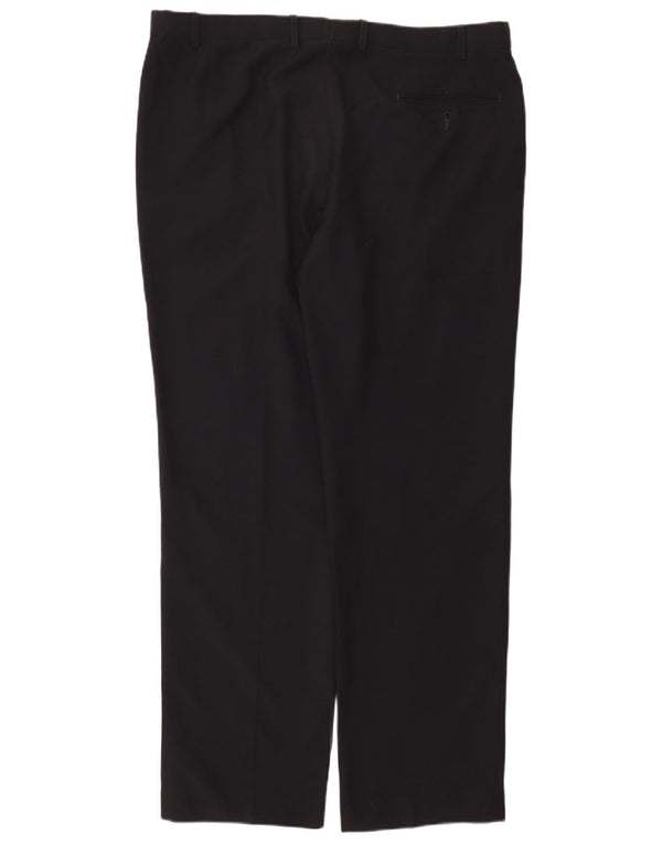 Marks & Spencer Mens Straight Regular Fit Suit Trousers W40 L33 Navy Blue