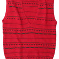 Vintage Mens Vest Tank Top XL Red Geometric