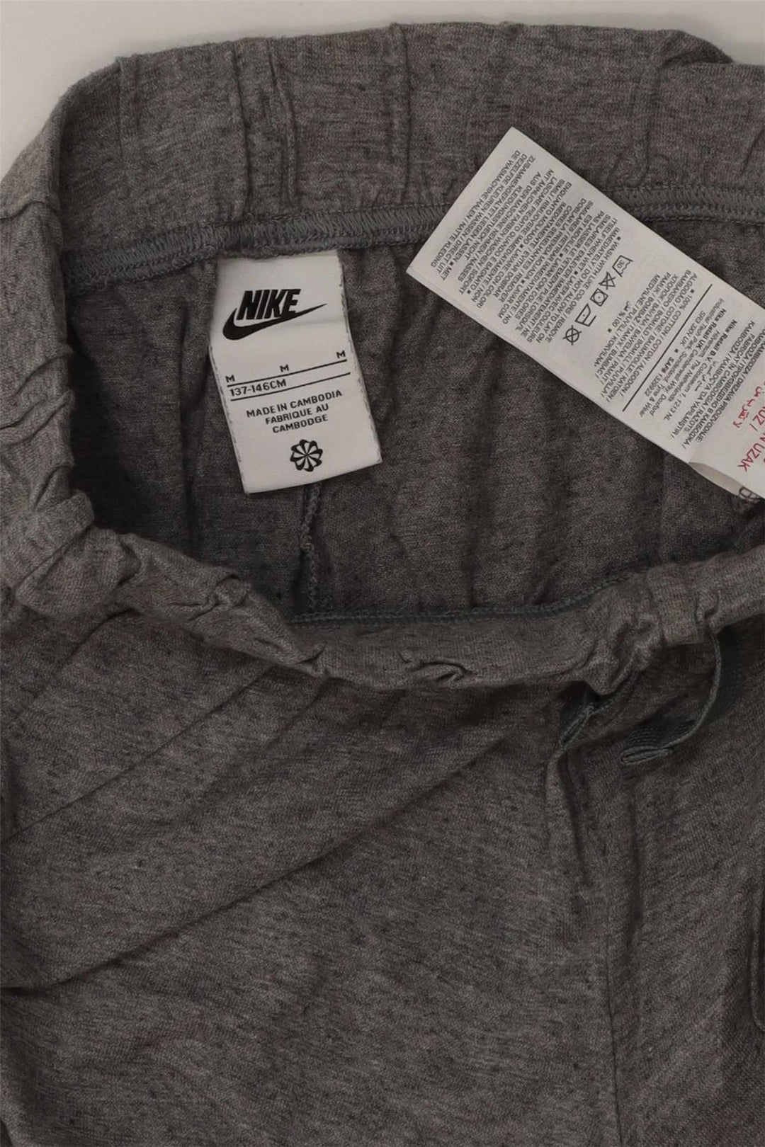 NIKE Girls Sport Shorts 10-11 Years Medium Grey Cotton