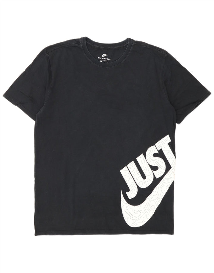 Nike Mens Graphic T-Shirt Top Large Black Cotton