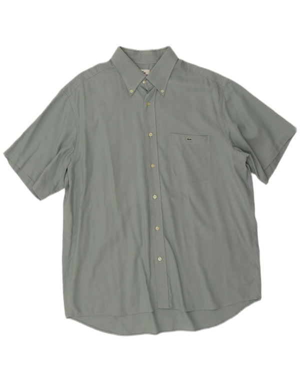 Lacoste Mens Short Sleeve Shirt Size 45 XL Green