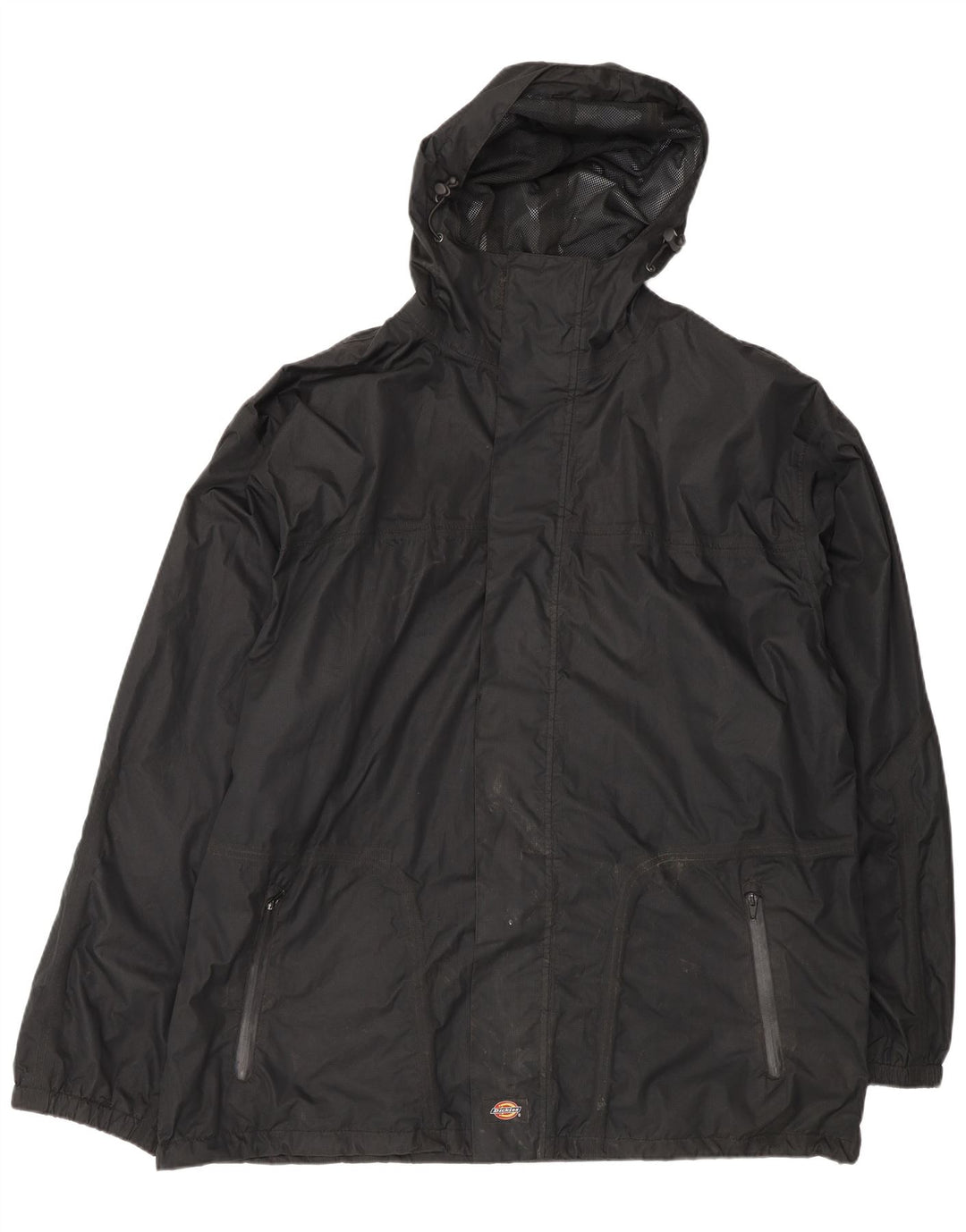 Dickies Mens Hooded Rain Jacket UK 42 XL Black Polyester