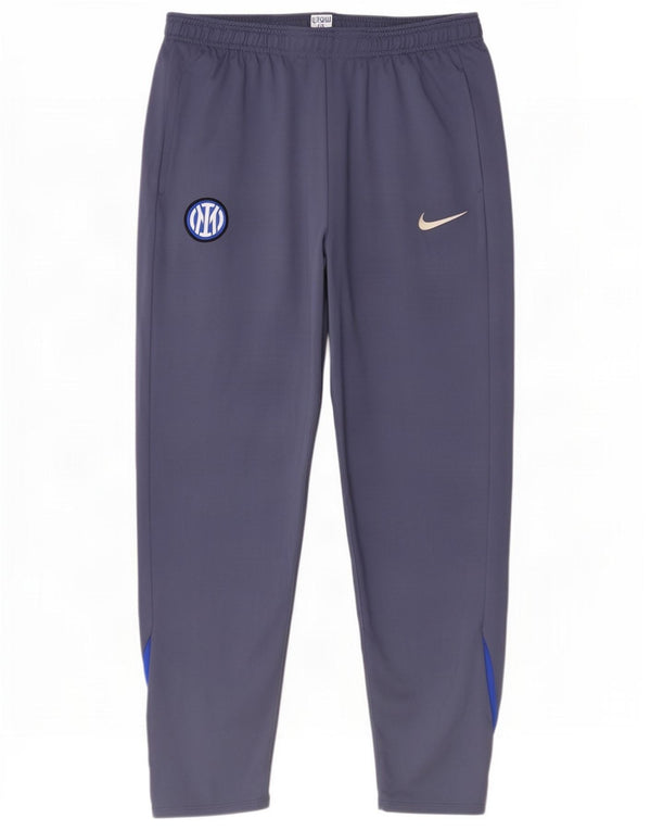 Nike Mens Inter Milan Tracksuit Trousers Medium Blue Colourblock Polyester