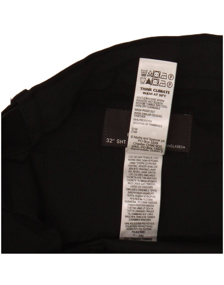 Marks & Spencer Mens Regular Fit Chino Trousers W32 L29 Black Polyester