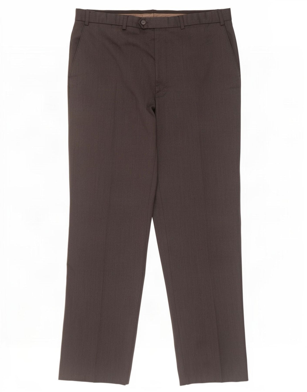 Marks & Spencer Mens Straight Suit Trousers W38 L33 Grey Wool