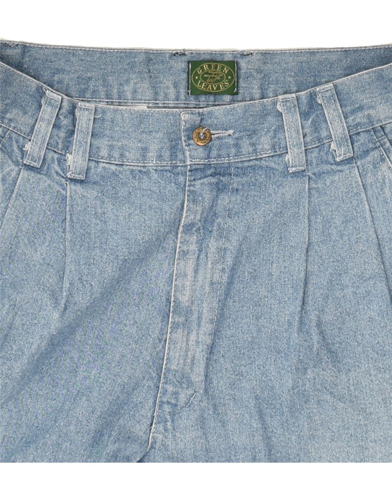 GREEN LEAVES Mens Denim Shorts IT 48 Medium W30 Blue Cotton | Vintage Green Leaves | Thrift | Second-Hand Green Leaves | Used Clothing | Messina Hembry 