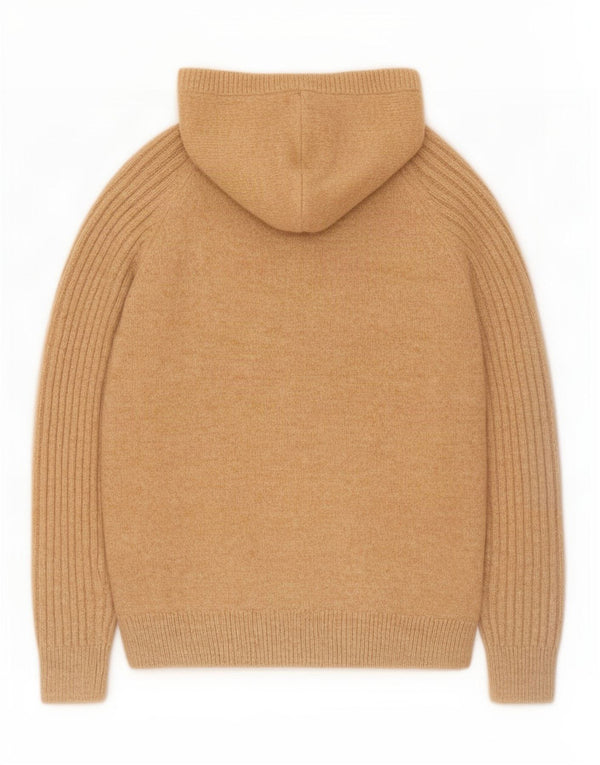 Marks & Spencer Womens Hooded Oversized Jumper Sweater UK 6 XS Beige