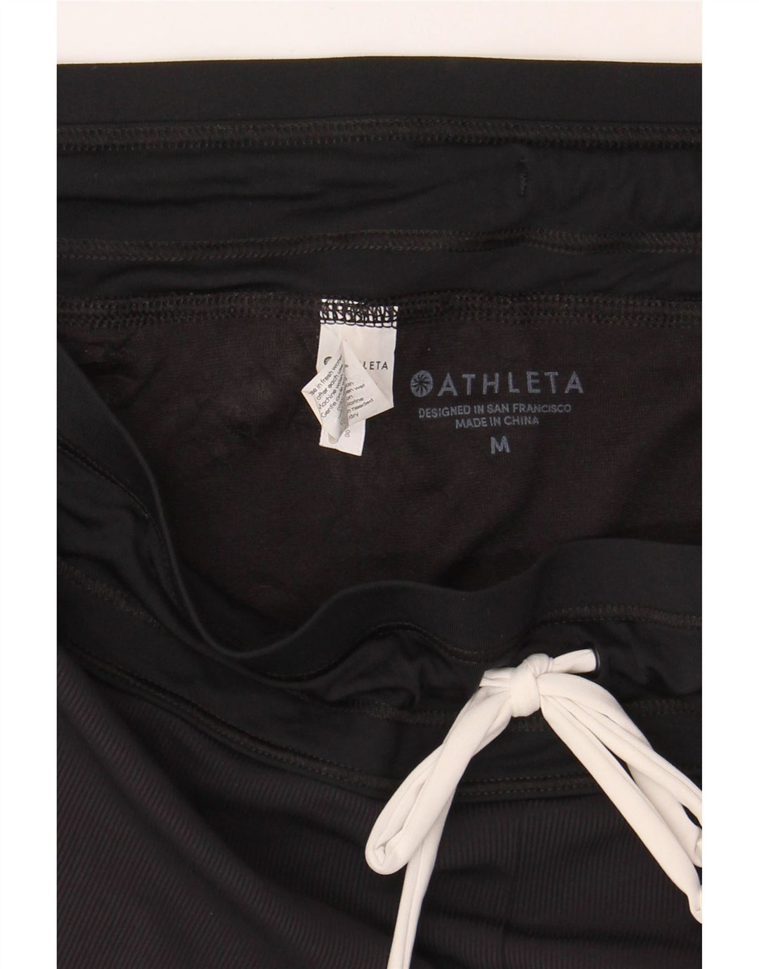 ATHLETA Womens Sport Shorts UK 14 Medium  Black Nylon Vintage Athleta and Second-Hand Athleta from Messina Hembry 