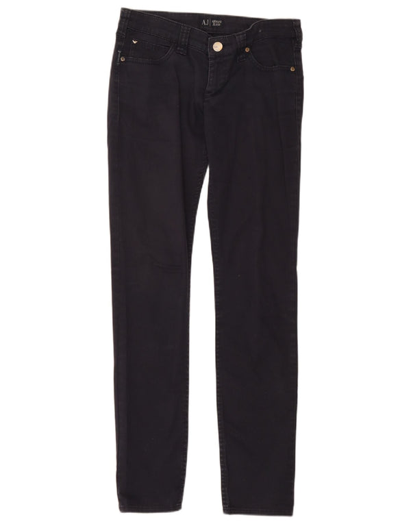 Armani Womens Slim Jeans W27 L30 Navy Blue Cotton