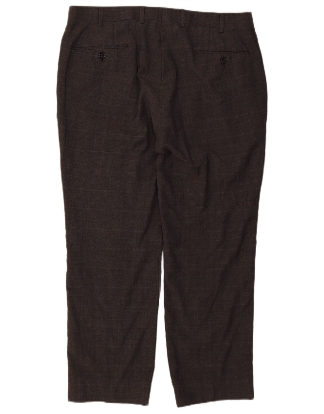 RALPH LAUREN Mens Straight Suit Trousers W36 L26 Grey Check Wool Vintage Ralph Lauren and Second-Hand Ralph Lauren from Messina Hembry 