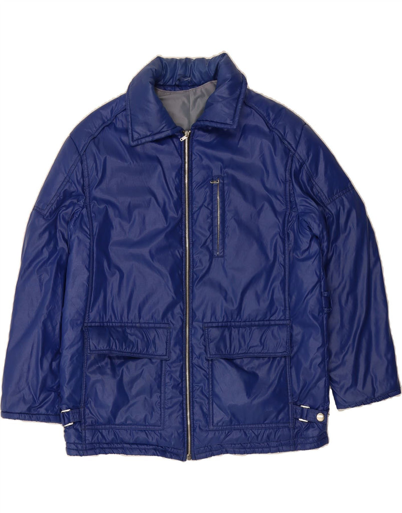 VINTAGE Mens Windbreaker Jacket UK 42 XL Blue Vintage Vintage and Second-Hand Vintage from Messina Hembry 