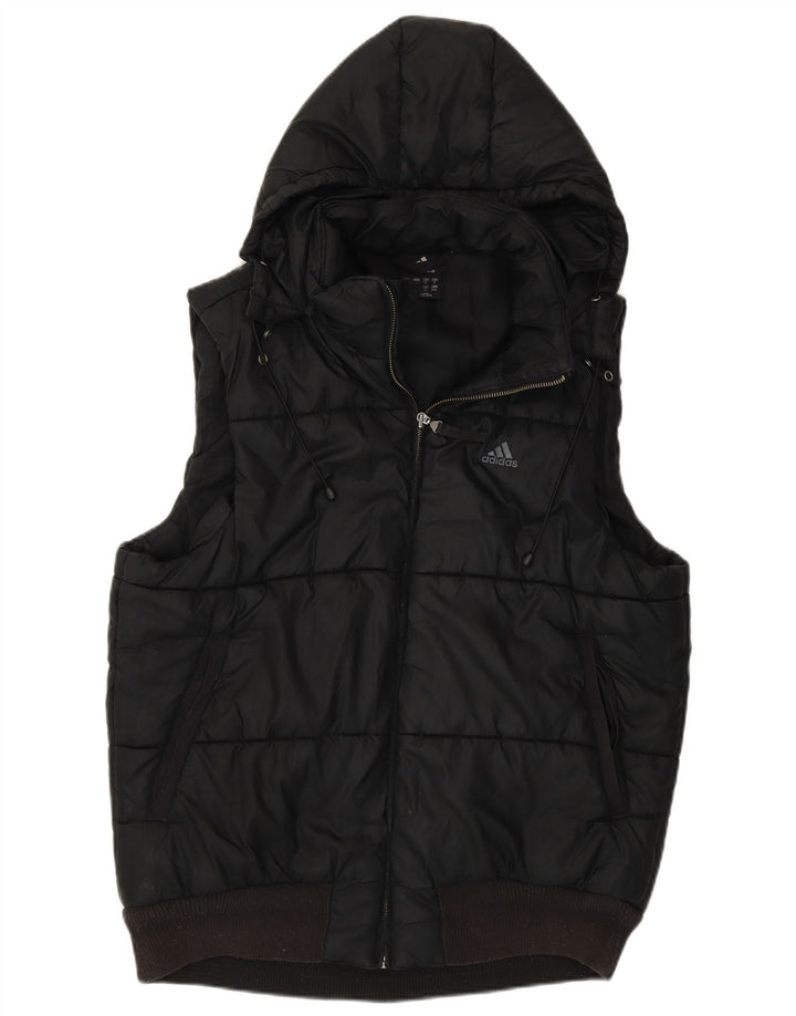 Adidas Mens Padded Gilet UK 38 Medium Black Polyester