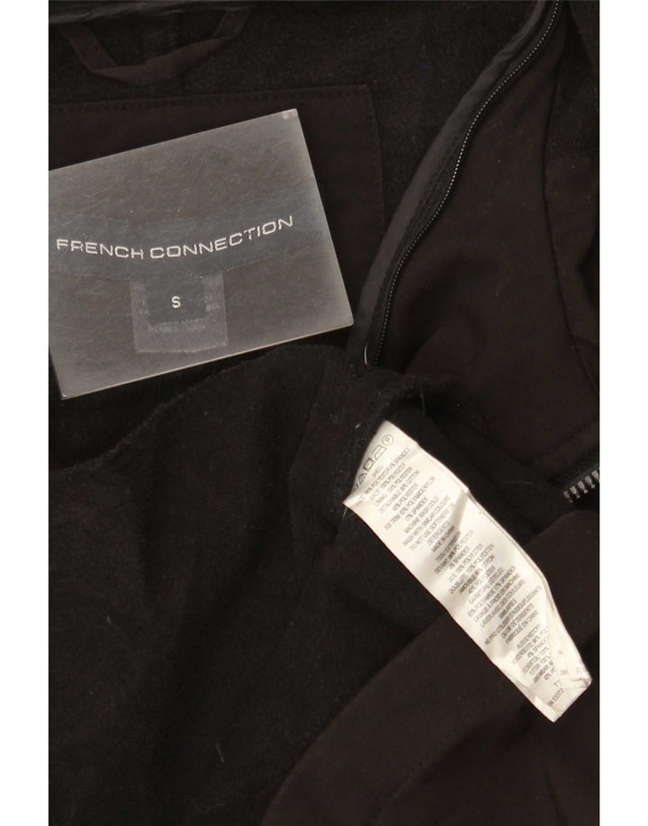French Connection Womens Hooded Windbreaker Coat UK 10 Small Black