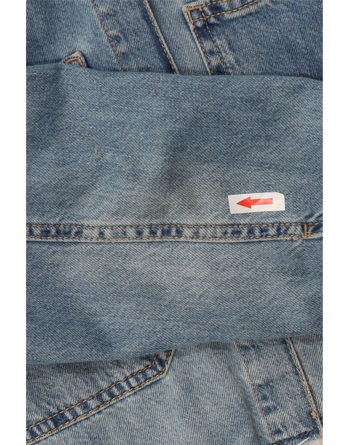 Zara Girls Crop Denim Jacket 11-12 Years Blue Cotton