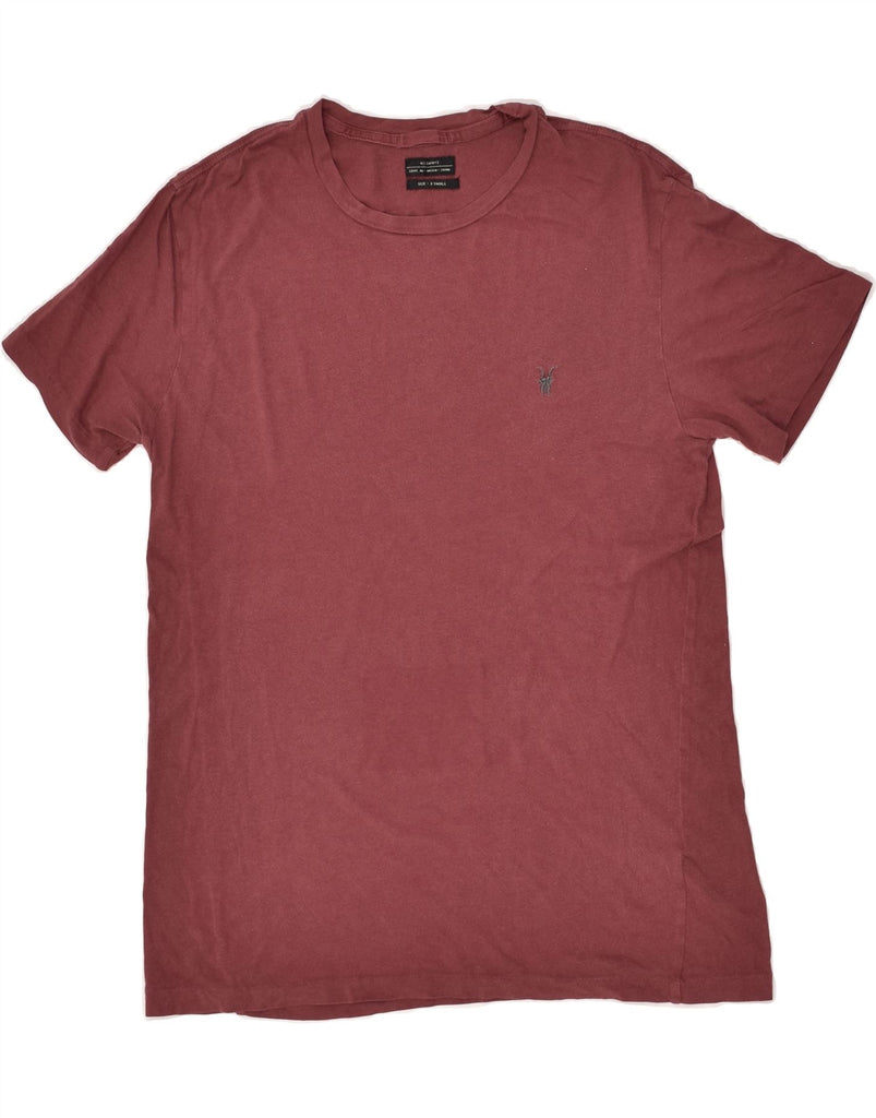 ALL SAINTS Mens T-Shirt Top XS Maroon Cotton | Vintage All Saints | Thrift | Second-Hand All Saints | Used Clothing | Messina Hembry 