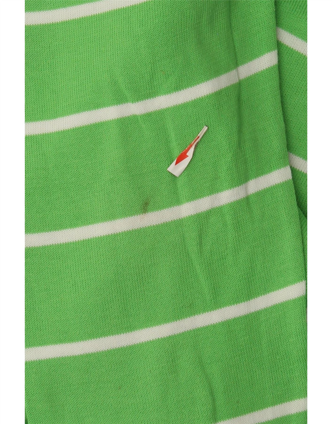 Les Copains Mens Zip Neck Jumper Sweater IT 48 Medium Green Striped Cotton
