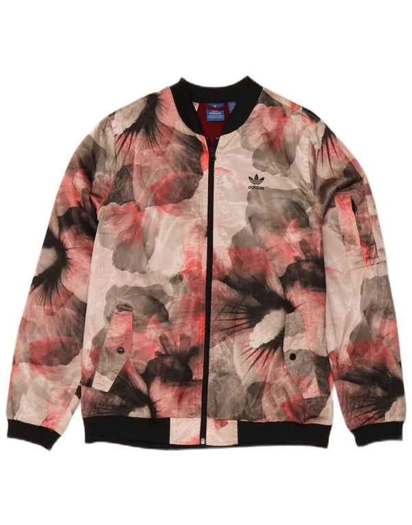 Adidas Girls Tracksuit Top Jacket 14-15 Years Multicoloured Floral