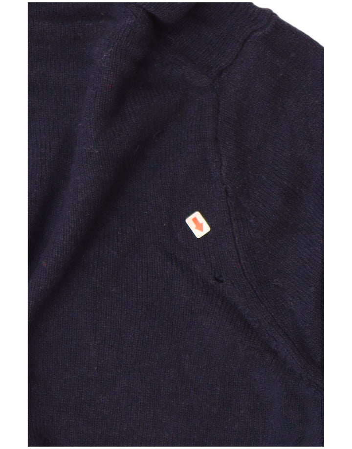 Marks & Spencer Mens Boat Neck Jumper Sweater Large Navy Blue Wool
