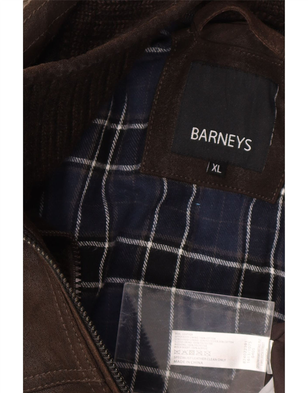 BARNEYS Mens Leather Jacket UK 42 XL Black Leather Vintage BARNEYS and Second-Hand BARNEYS from Messina Hembry 