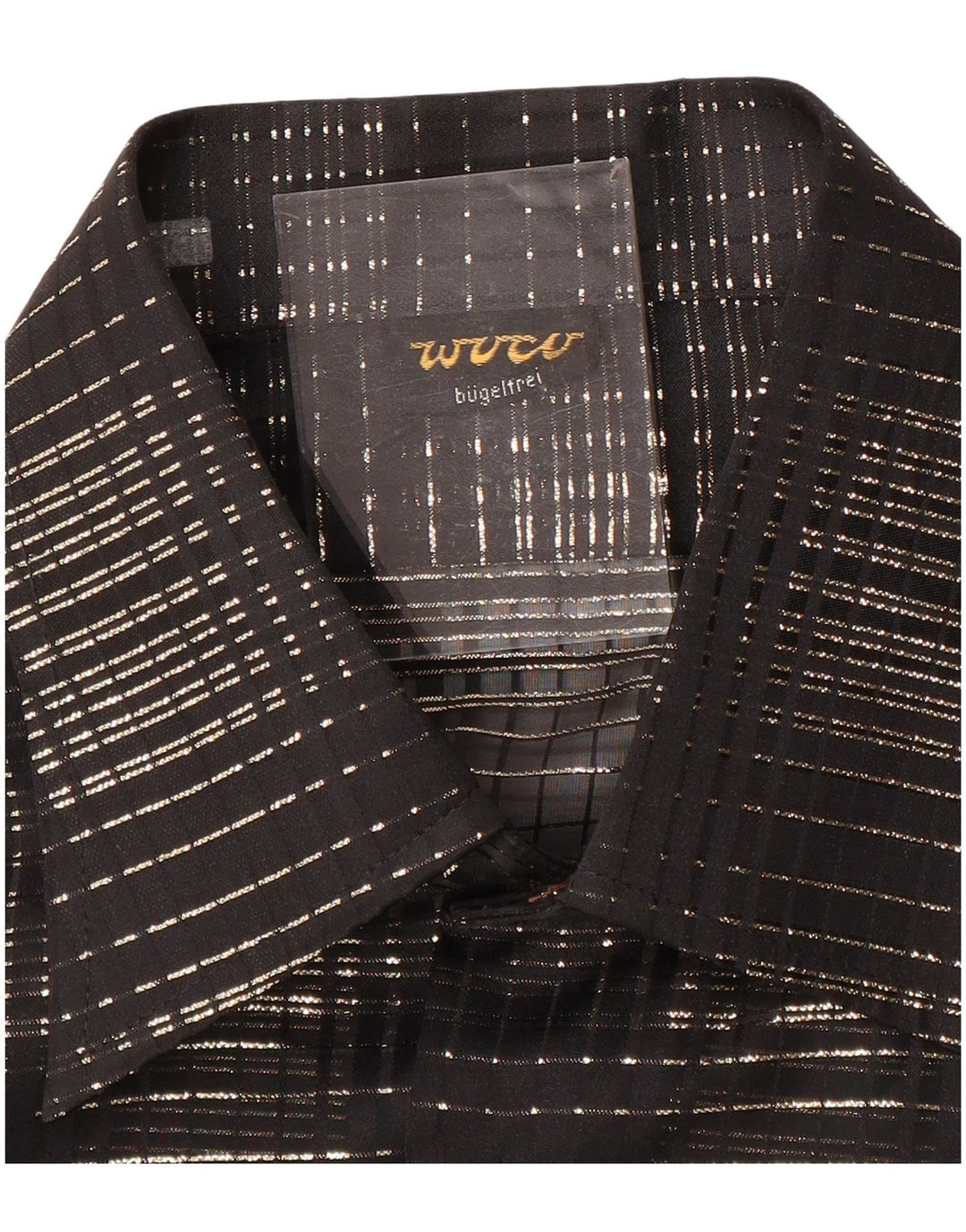 VINTAGE Mens Formal Shirt Medium Black Check