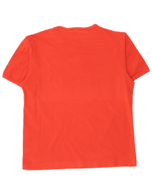 Guess Womens T-Shirt Top UK 18 XL Red Cotton