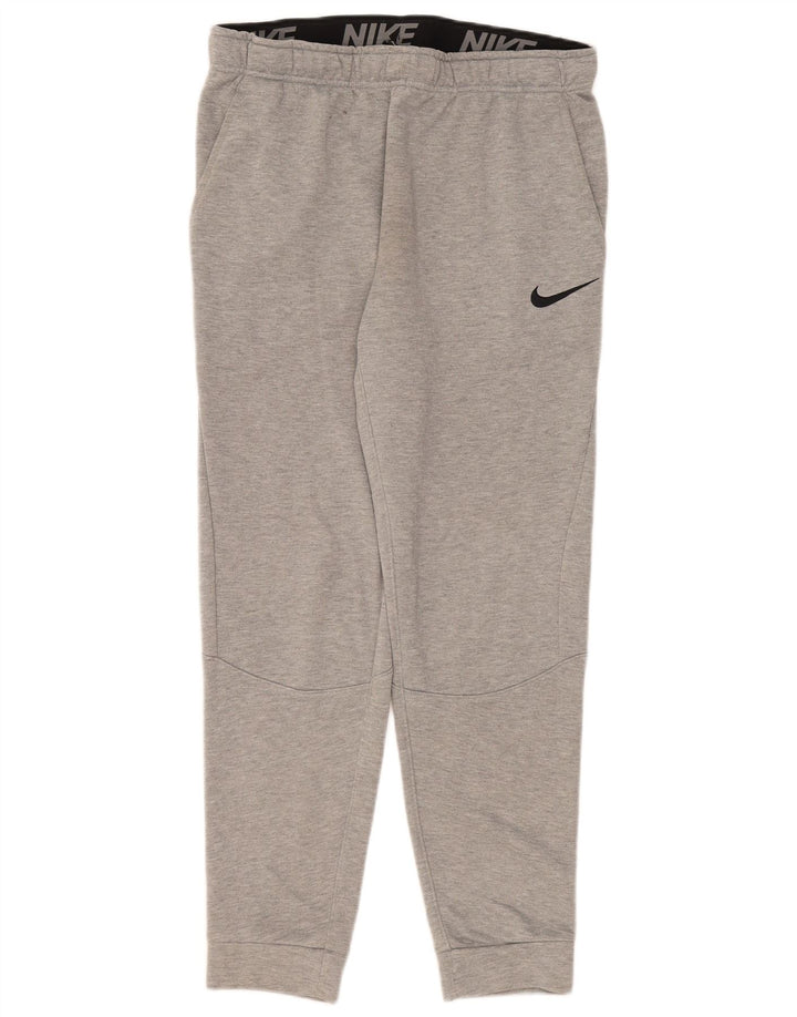 NIKE Mens Dri Fit Tracksuit Trousers Joggers Medium  Grey Polyester