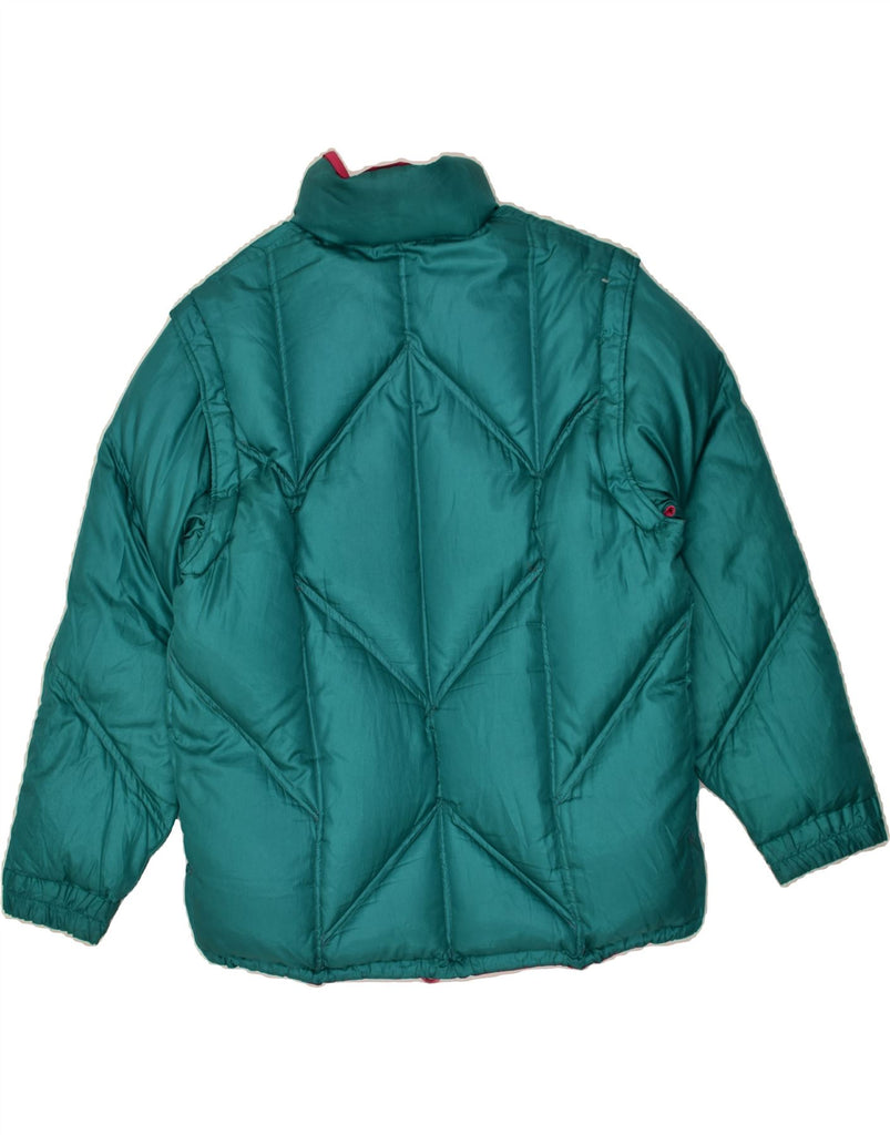 OLOMITE Womens Padded Reversible Jacket UK 14 Medium Green Polyester | Vintage Olomite | Thrift | Second-Hand Olomite | Used Clothing | Messina Hembry 