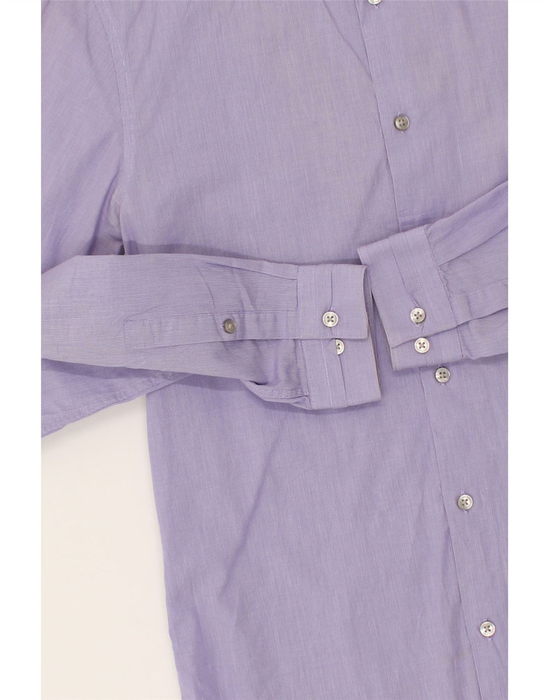 CALVIN KLEIN Mens Fitted Shirt SIze 15 Medium Purple Cotton Vintage Calvin Klein and Second-Hand Calvin Klein from Messina Hembry 