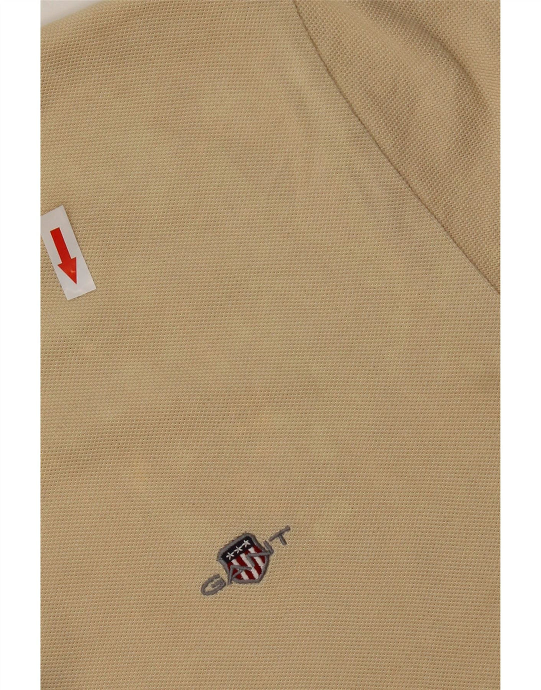GANT Mens Polo Shirt Large Beige Cotton