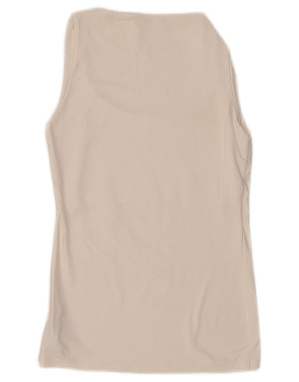 Zara Womens Vest Top UK 12 Medium White Polyamide