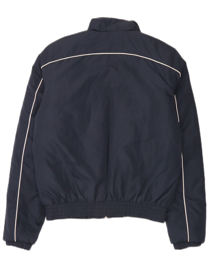Asics Mens Padded Jacket UK 34 XS Navy Blue Colourblock Polyester