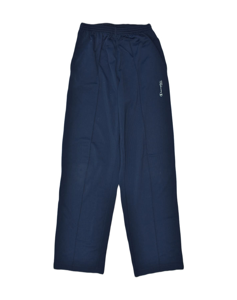 CHAMPION Boys Tracksuit Trousers 13-14 Years Navy Blue Polyester | Vintage Champion | Thrift | Second-Hand Champion | Used Clothing | Messina Hembry 