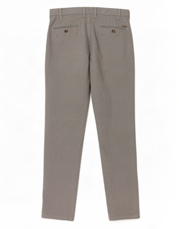 Zara Womens Slim Suit Trousers EU 40 Medium W31 L30 Grey Houndstooth Cotton