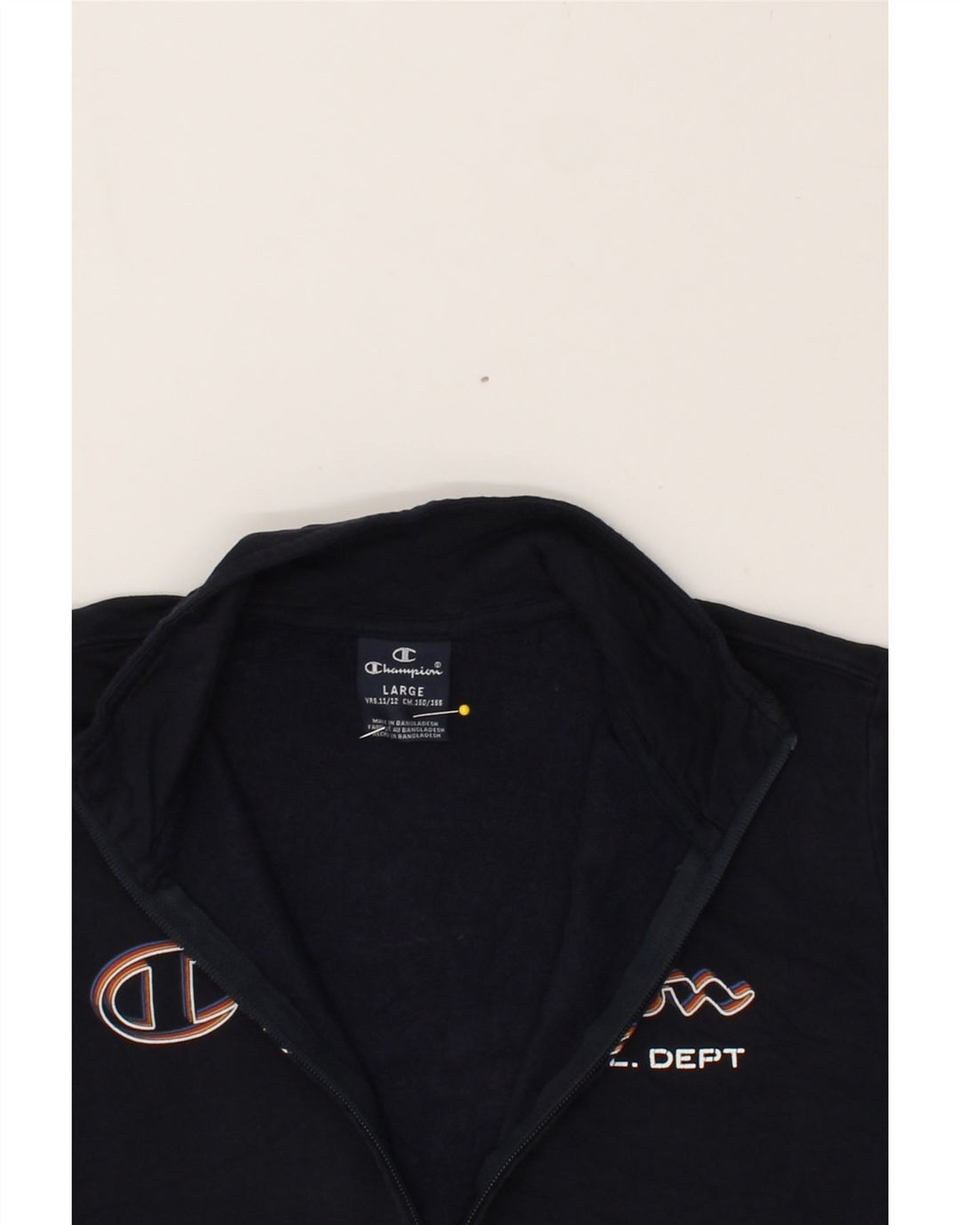 CHAMPION Boys Graphic Tracksuit Top Jacket 11-12 Years Large Navy Blue Vintage Champion and Second-Hand Champion from Messina Hembry 