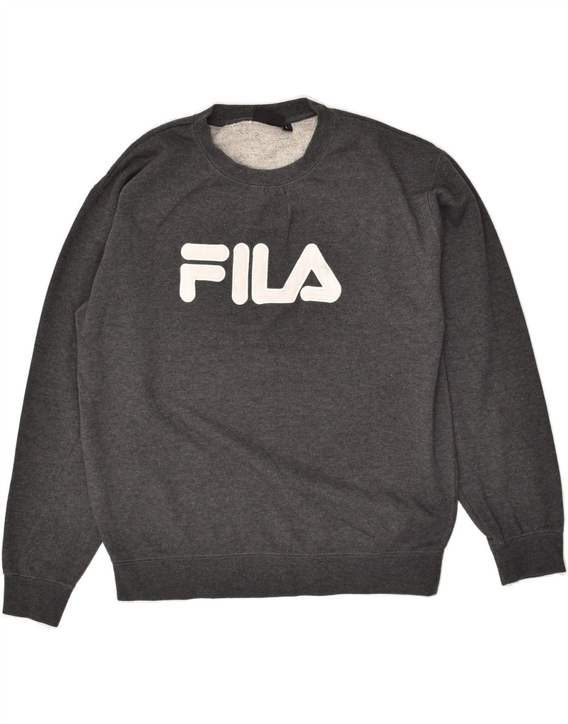 FILA Mens Graphic Sweatshirt Jumper Large Grey | Vintage Fila | Thrift | Second-Hand Fila | Used Clothing | Messina Hembry 