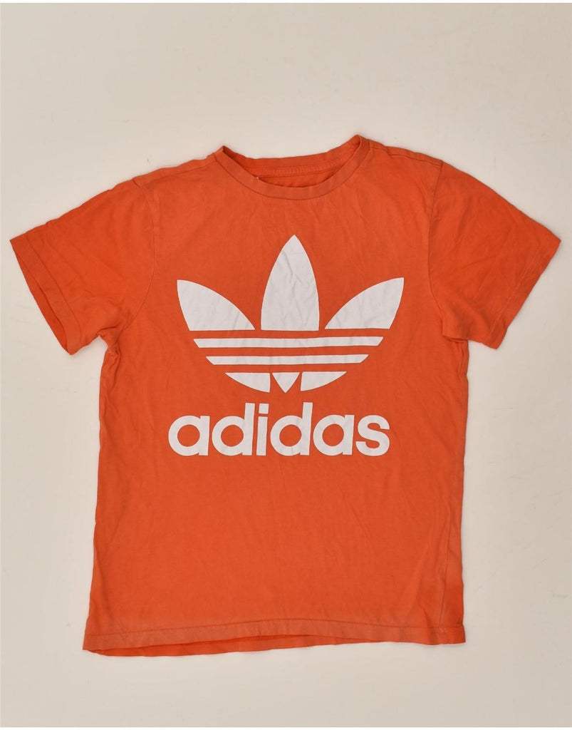 ADIDAS Boys Graphic T-Shirt Top 12-13 Years Large  Orange Cotton | Vintage Adidas | Thrift | Second-Hand Adidas | Used Clothing | Messina Hembry 