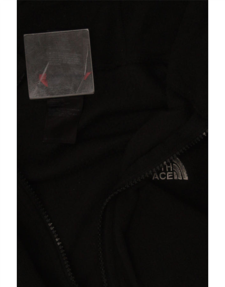 The North Face Womens Hooded Fleece Jacket UK 12 Medium Black Polyester
