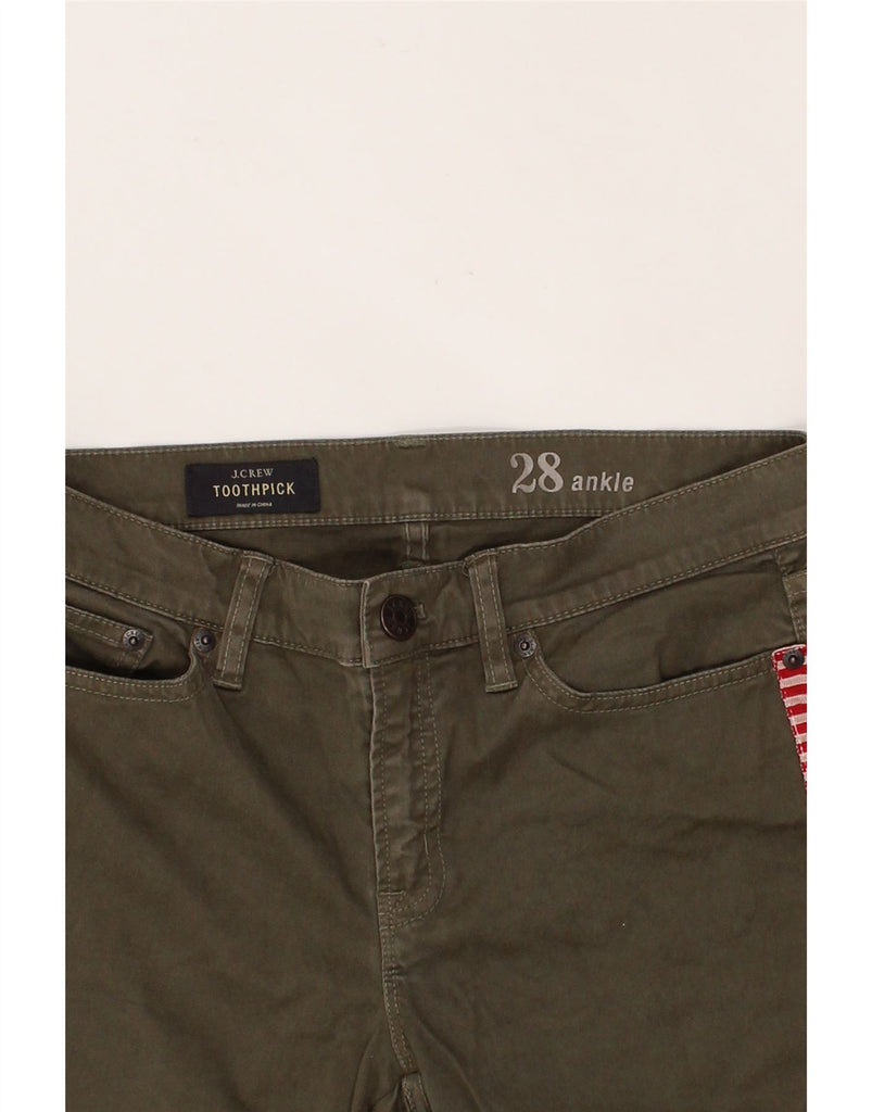 J. CREW Womens Toothpick Skinny Jeans W28 L29 Khaki Colourblock Cotton Vintage J. Crew and Second-Hand J. Crew from Messina Hembry 