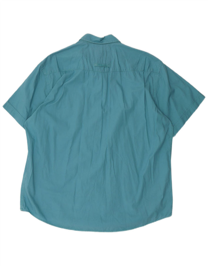 CAMEL ACTIVE Mens Short Sleeve Shirt XL Blue Cotton